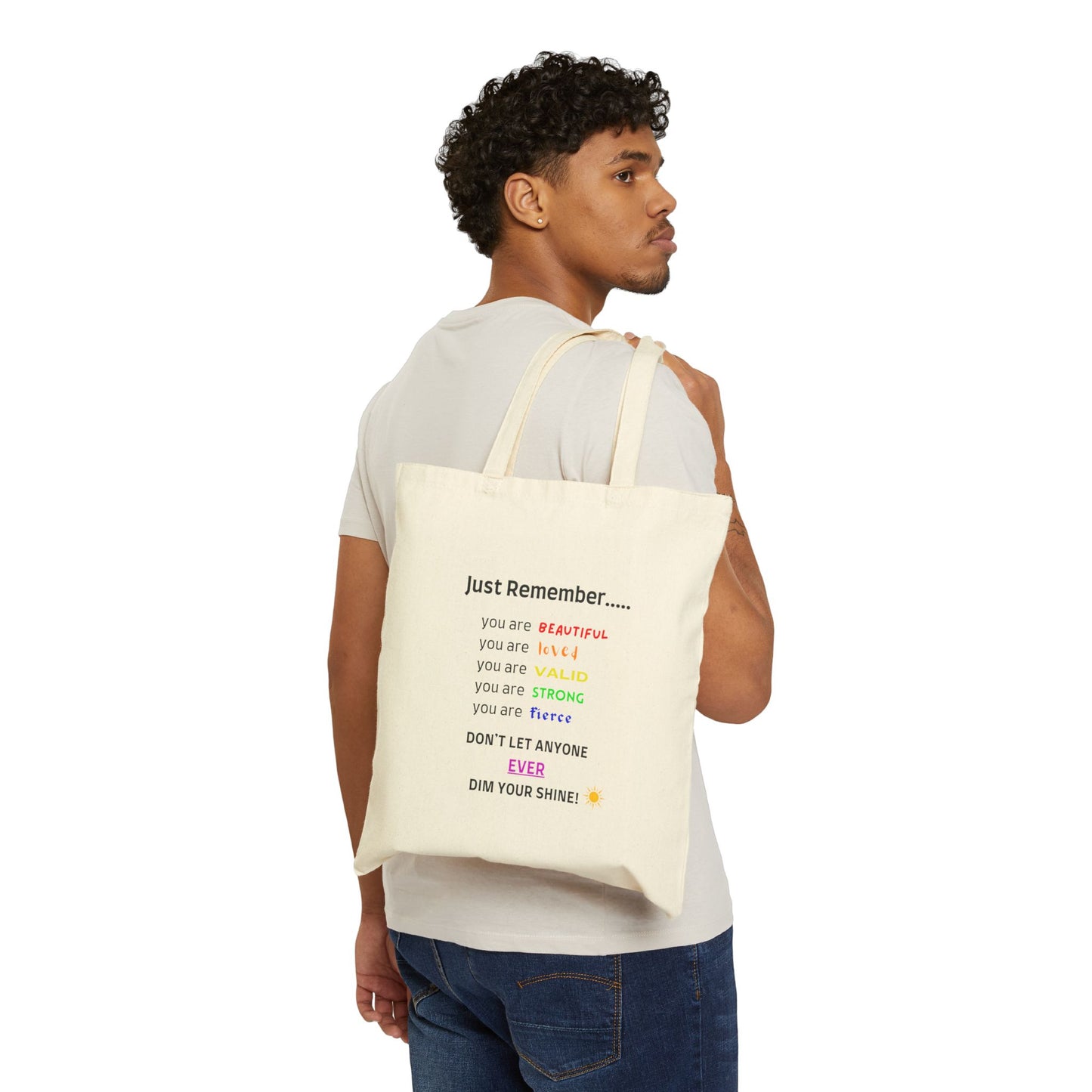Iconic Quote Canvas Tote Bag
