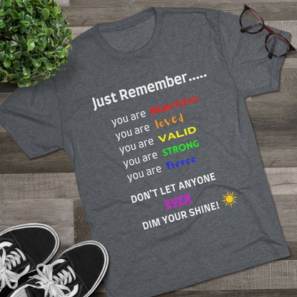 For MJ! Iconic Quote Shirt - Unisex Tri-Blend Crew Tee - no background