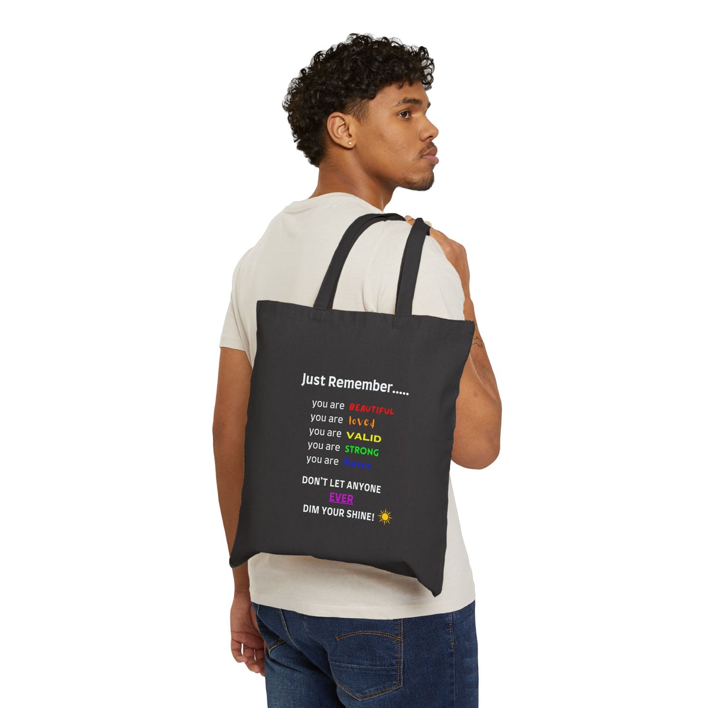 Iconic Quote Canvas Tote Bag