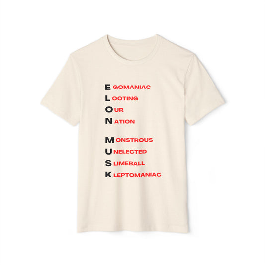 Elon Musk Abbrev Unisex Recycled Organic T-Shirt