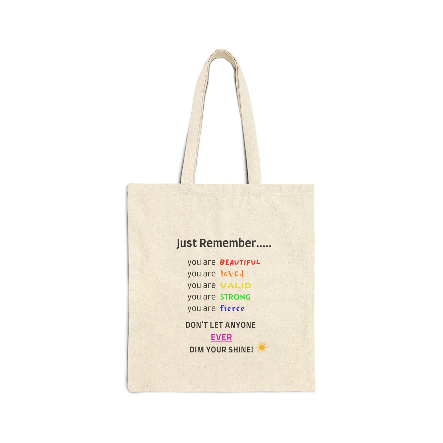 Iconic Quote Canvas Tote Bag