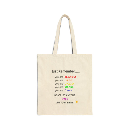 Iconic Quote Canvas Tote Bag