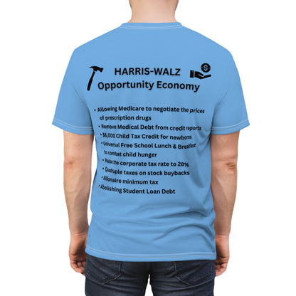 Opportunity Economy Light Blue Unisex Cut & Sew Tee