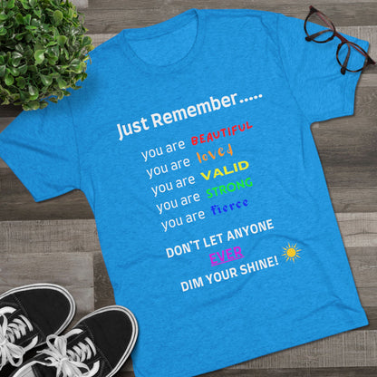 For MJ! Iconic Quote Shirt - Unisex Tri-Blend Crew Tee - no background