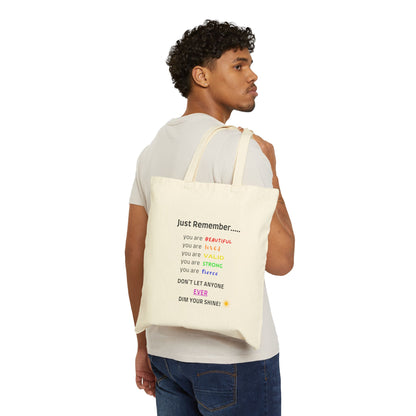 Iconic Quote Canvas Tote Bag