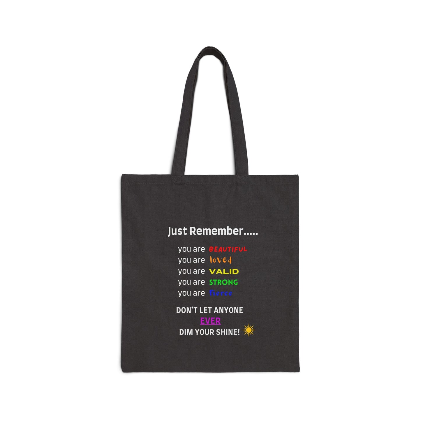 Iconic Quote Canvas Tote Bag