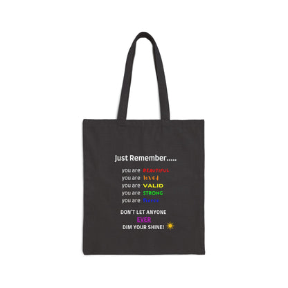 Iconic Quote Canvas Tote Bag